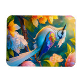 Rainbow Winged Jay Fantasy Bird Magnet (Horizontal)