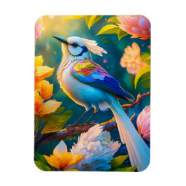Rainbow Winged Jay Fantasy Bird Magnet