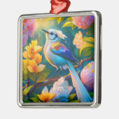 Rainbow Winged Jay Fantasy Bird Ornament Aus Metall (Links)