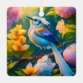 Rainbow Winged Jay Fantasy Bird Ornament Aus Metall
