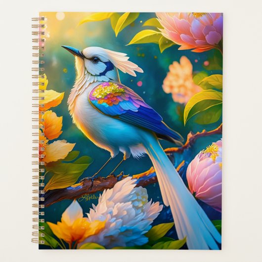 Rainbow Winged Jay Fantasy Bird Planer (Vorderseite)
