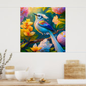 Rainbow Winged Jay Fantasy Bird Poster (Küche)