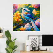 Rainbow Winged Jay Fantasy Bird Poster (Heimbüro)