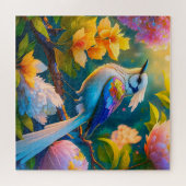 Rainbow Winged Jay Fantasy Bird Puzzle (Horizontal)