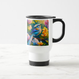 Rainbow Winged Jay Fantasy Bird Reisebecher