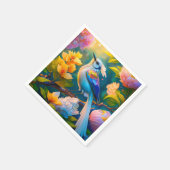 Rainbow Winged Jay Fantasy Bird Serviette (Ecke)