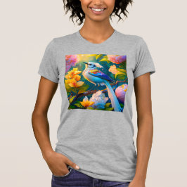 Rainbow Winged Jay Fantasy Bird T-Shirt