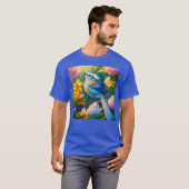 Rainbow Winged Jay Fantasy Bird T-Shirt (Vorne ganz)
