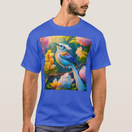 Rainbow Winged Jay Fantasy Bird T-Shirt