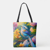 Rainbow Winged Jay Fantasy Bird Tasche (Rückseite)