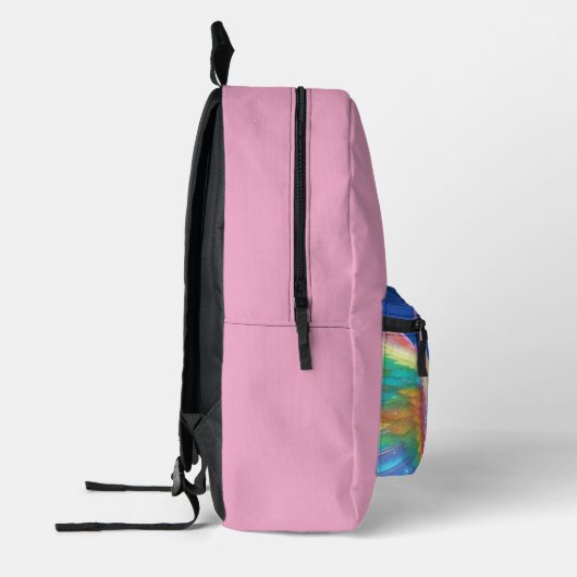 Rainbow Winged Prancing Unicorn  Bedruckter Rucksack (Links)
