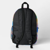Rainbow Winged Prancing Unicorn Bedruckter Rucksack (Rückseite)
