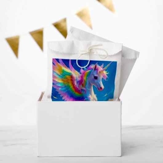 Rainbow Winged Prancing Unicorn Geschenktütchen