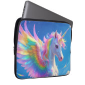 Rainbow Winged Prancing Unicorn Laptopschutzhülle (Vorne Rechts)