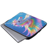 Rainbow Winged Prancing Unicorn Laptopschutzhülle (Vorne Knopf)