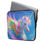 Rainbow Winged Prancing Unicorn Laptopschutzhülle (Vorderseite Links)