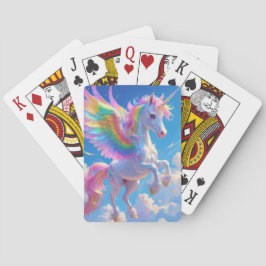 Rainbow Winged Prancing Unicorn Spielkarten