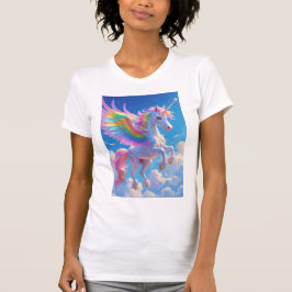 Rainbow Winged Prancing Unicorn T-Shirt