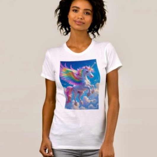 Rainbow Winged Prancing Unicorn T-Shirt