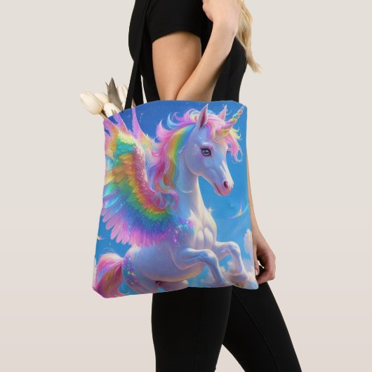 Rainbow Winged Prancing Unicorn Tasche (Von Nahem)