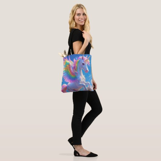 Rainbow Winged Prancing Unicorn Tasche (Am Model)