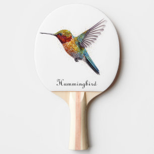 Rainbow Wings: Lebendige Kolibri-Kunst, individuel Tischtennis Schläger