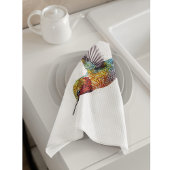 Rainbow Wings: Lebhafte Hummingbird Art Geschirrtuch