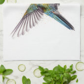 Rainbow Wings: Lebhafte Hummingbird Art Geschirrtuch (Gefaltet)