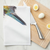 Rainbow Wings: Lebhafte Hummingbird Art Geschirrtuch (Viertel Falte)