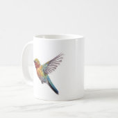 Rainbow Wings: Lebhafte Hummingbird Art Kaffeetasse (Vorderseite Links)