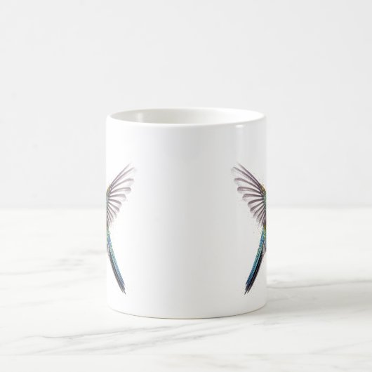 Rainbow Wings: Lebhafte Hummingbird Art Kaffeetasse (Mittel)