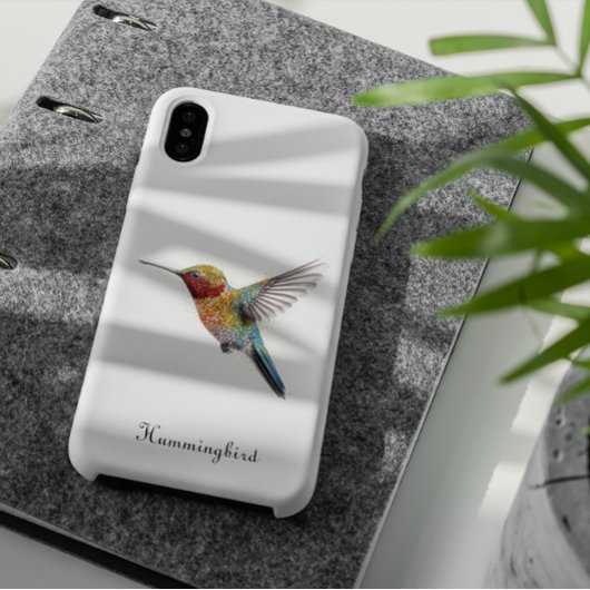 Rainbow Wings: Lebhafte Hummingbird Art, kundenspe Case-Mate iPhone Hülle