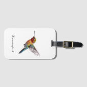 Rainbow Wings: Lebhafte Hummingbird Art, kundenspe Gepäckanhänger (Vorderseite (Horizontal))