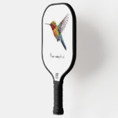 Rainbow Wings: Lebhafte Hummingbird Art, kundenspe Pickleball Schläger (Links)