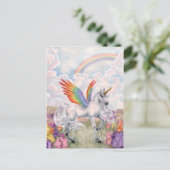 Rainbow Wings Postkarte (Stehend Vorderseite)