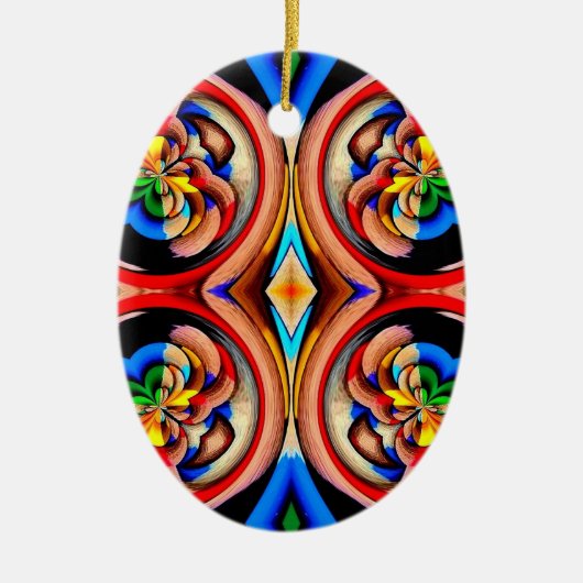 Rainbow-Wirbel Abstrakt Ornament (Vorne)