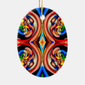 Rainbow-Wirbel Abstrakt Ornament (Hinten)