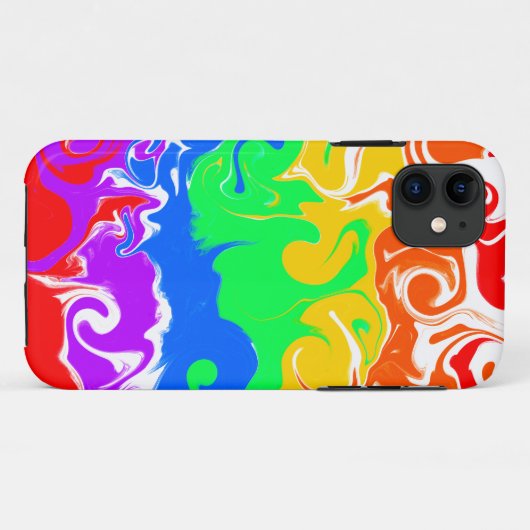 Rainbow Wirbel Abstrakte Fluid Art Case-Mate iPhone Hülle (Rückseite (Horizontal))