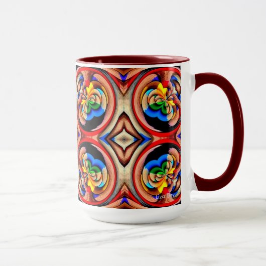 Rainbow-Wirbel Abstrakte Tasse (Rechts)