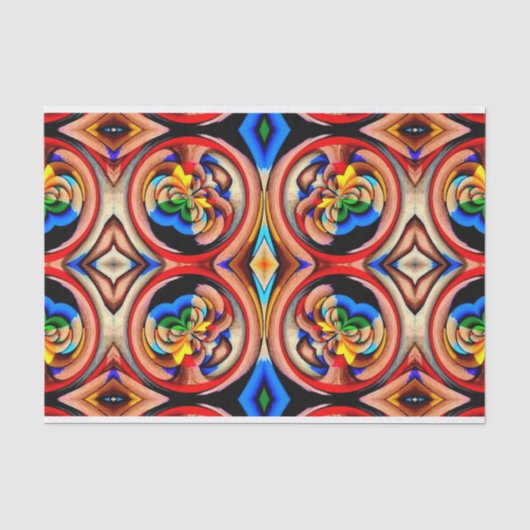 Rainbow-Wirbel Abstraktes Gewebepapier Seidenpapier (Vorderseite)