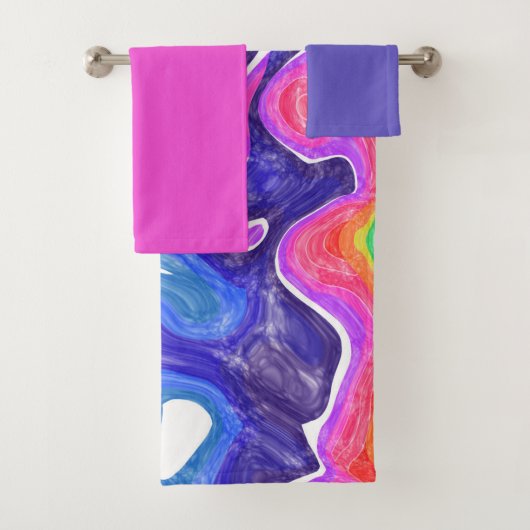 Rainbow Wirbel Bath Badhandtuch Set (Insitu)