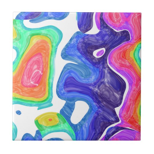 Rainbow-Wirbel Fliese (Vorderseite)