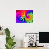 Rainbow-Wirbel Fraktal Poster (Heimbüro)