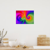 Rainbow-Wirbel Fraktal Poster (Küche)
