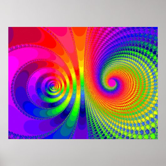 Rainbow-Wirbel Fraktal Poster (Vorne)