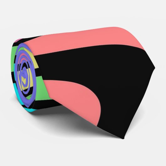 Rainbow-Wirbel Krawatte (Gerollt)