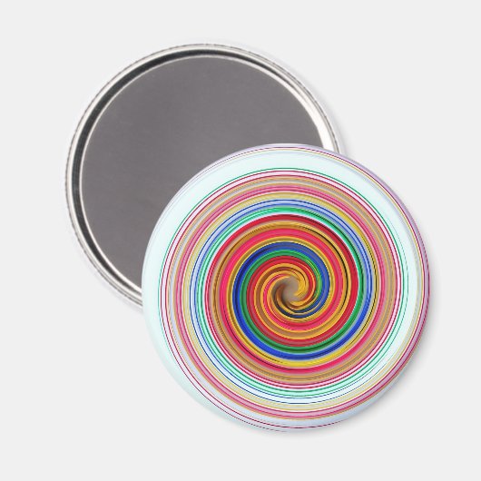 Rainbow-Wirbel Magnet (Vorderseite/Rückseite)