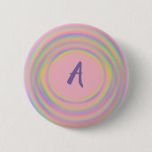 Rainbow-Wirbel mit Monogramm Button (Vorderseite)