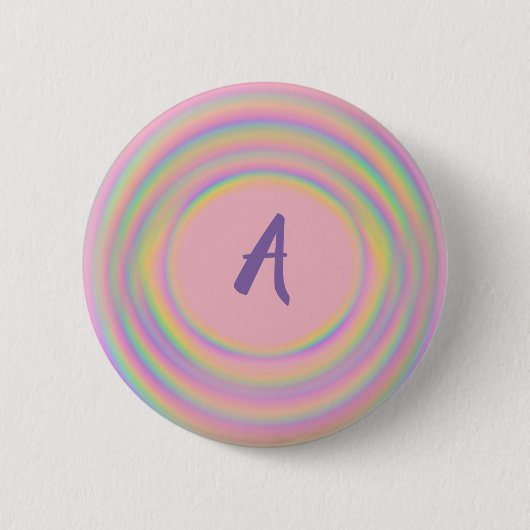 Rainbow-Wirbel mit Monogramm Button (Vorderseite)