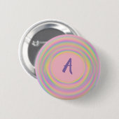 Rainbow-Wirbel mit Monogramm Button (Vorne & Hinten)